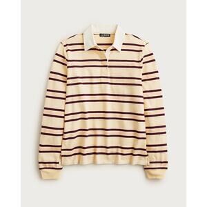 NWOT J.Crew New Premium-Weight Classic Rugby Shirt Jane Stripe Candlecherr XS